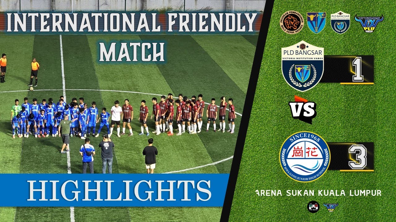 Highlights: PLD Bangsar U14 (1) VS (3) Hwa Gang FC, International Friendly Match, Arena Sukan KL
