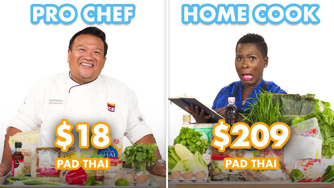 ⁣$209 vs $18 Pad Thai: Pro Chef & Home Cook Swap Ingredients | Epicurious