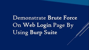 Demonstrate Brute Force On Web Login Page by Using Burp Suite #tutorial