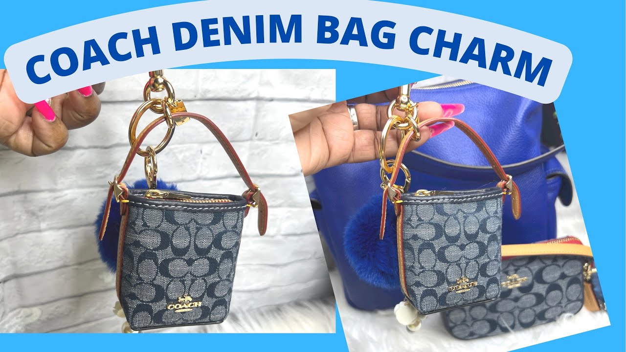COACH SIGNATURE DENIM VAL BAG CHARM-CHAMBRAY COLLECTION 