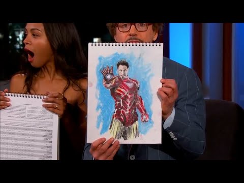 Avengers Cast Draw Their Characters⚡|| Wait For IronMan? || #shorts