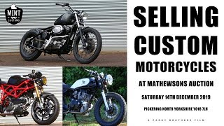 Custom Motorcycle Auction  Mathewsons Classic Auctions