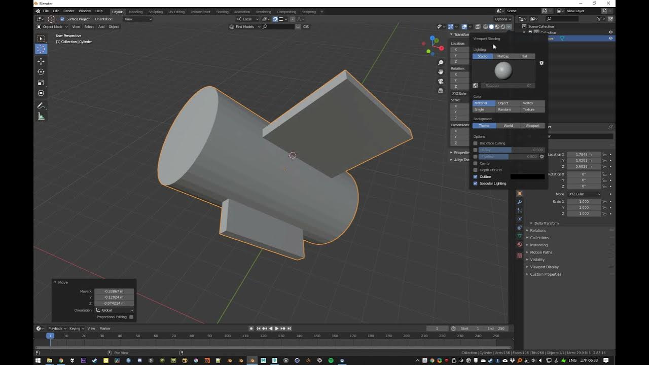 Blender align object rotation by edge YouTube