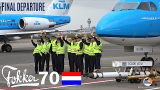 Final Departure Of The Last 4 Fokker 70'S & Fly By!