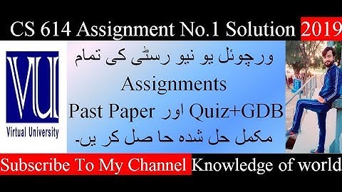 CS 614 Assignment No.1 Solution 2019 // Knowledge of world