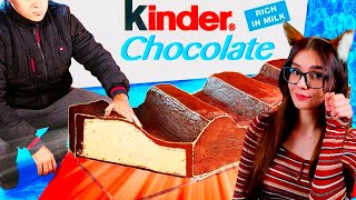 МЫ ПРИГОТОВИЛИ ОГРОМНЫЙ Kinder chocolate ВЕСОМ В 100 КИЛОГРАММ