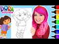 Coloring dora the explorer coloring page  ohuhu paint markers