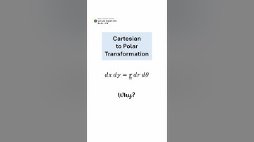 Cartesian to Polar Transformation (dx dy = r dr dθ) #maths #calculus #integration