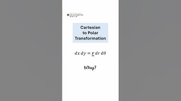 Cartesian to Polar Transformation (dx dy = r dr dθ) #maths #calculus #integration