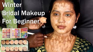 Winter Bridal Makeup/ Best Affordable Bridal Makeup For Beginners/ Step By Step Makeup Tutorial screenshot 5