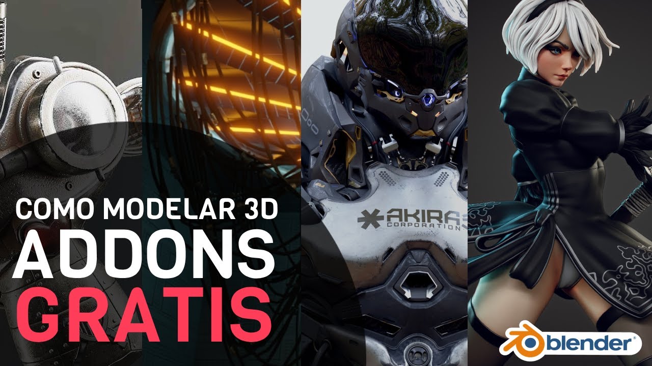 😎MODELA 3D en BLENDER como PRO: IA y addons GRATIS 2024!