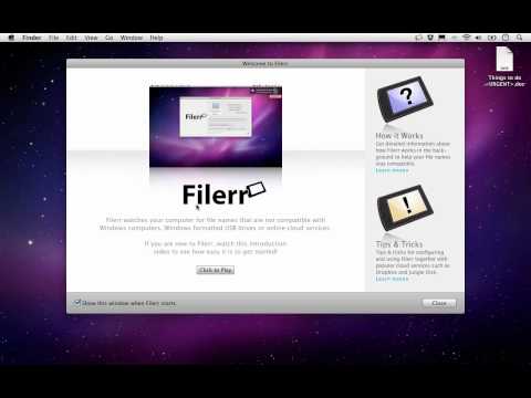 Filerr - Watches your Mac for file names not compatible with PCs and online cloud services