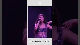 Olivia Rodrigo ignoring a Taylor Swift Hater on Stage
