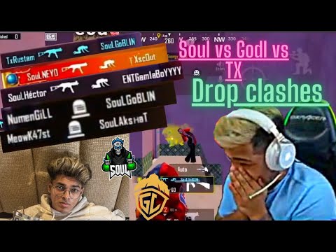 Soul vs Godl vs Tx Drop clashes 🔥 | scout pov 😱🤯 - YouTube
