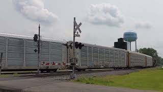 CSX auto rack through Deshler, Ohio