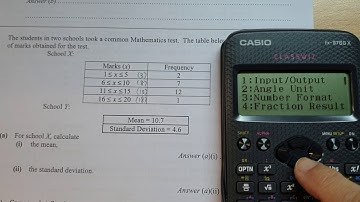 Casio fx-97SG X mean and standard deviation