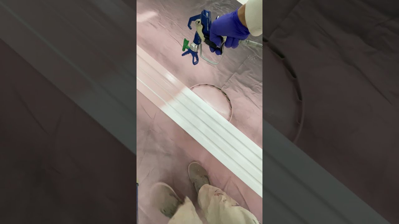 Розовые 3D панели  #безвоздушнаяпокраска #ремонт #покраска