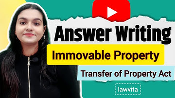 What is Immovable Property in Transfer of Property Act 1882 Answer Writing Lawvita