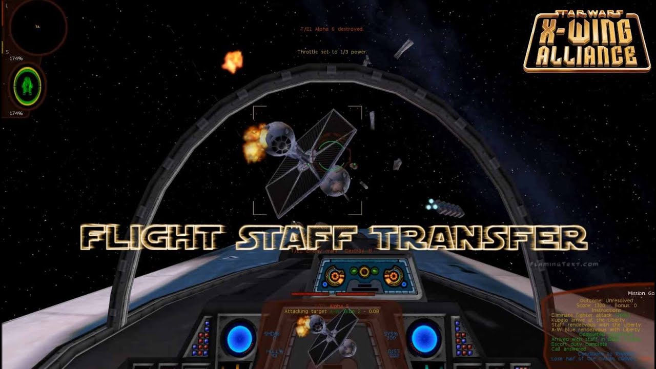 XWing Alliance Walkthrough [1080p] Mission 17 Flight Staff Transfer YouTube
