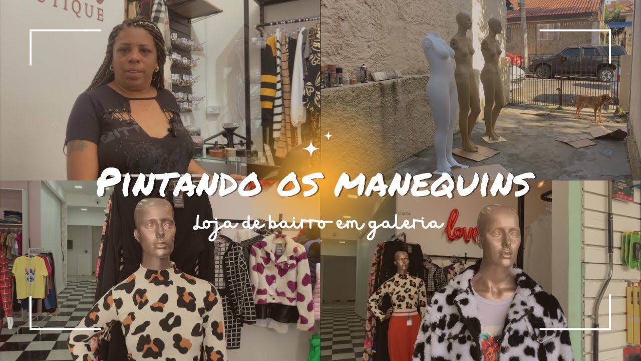 Vlog - Pintando manequins de fibra que comprei usados.