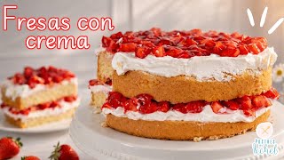 Strawberry and Cream Cake with Wine | Moist and Soft Sponge Cake | Desserts with Ixchel screenshot 4
