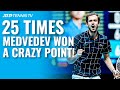 25 Times Daniil Medvedev Won a Point He Should Have Lost 😱
