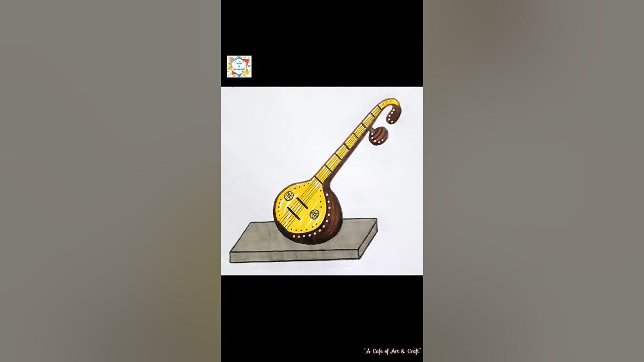 Tanpura drawing “A Cafe of Art & Craft” YouTube