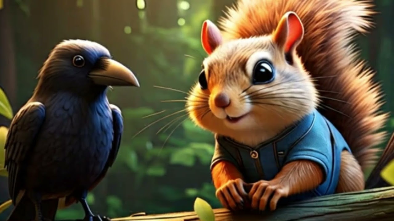 The Crow, the Squirrel, and the Walnut | Moral Story for Kids | Toony Tales World