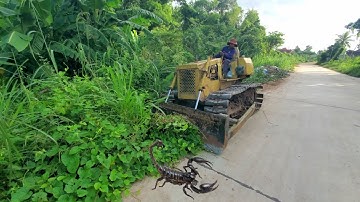 Nicely Processing Clearing Road into Forest Land Use Skilled Mitsubishi bd2g Dozer 