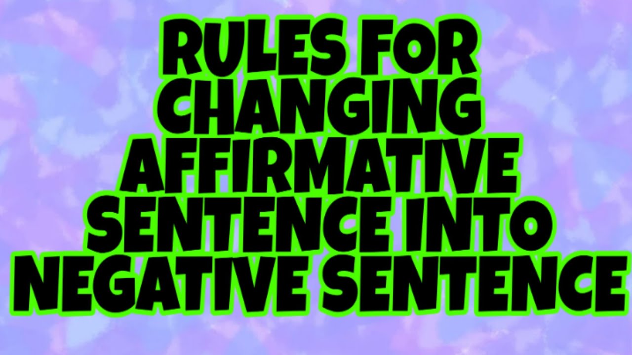 Class 4 How To Change Affirmative Sentence Into Negative Sentence class-4-how-to-change-affirmative-sentence-into-negative-sentence