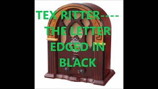 TEX RITTER    THE LETTER EDGED IN BLACK