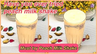 Extremely Delicious Peach Shake Ready In 5 Mins