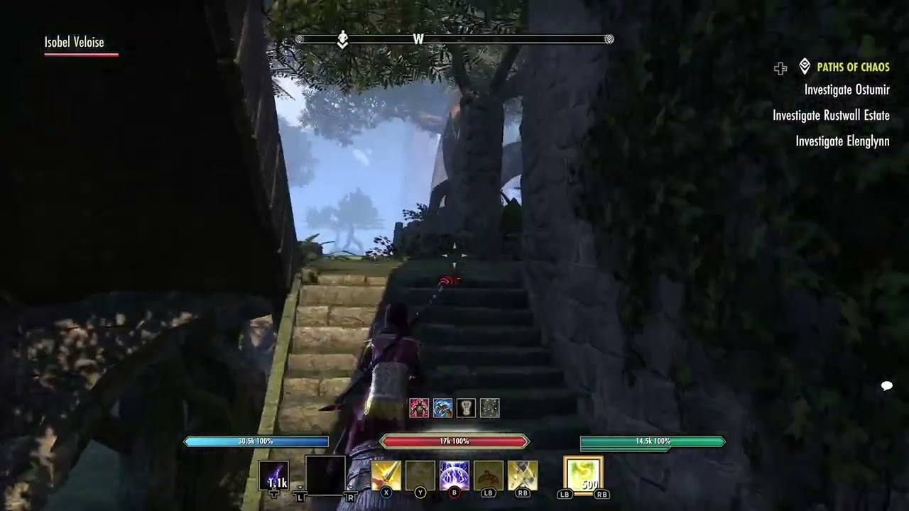 ESO West Weald Skyshard 4 Atop An Overgrown Citadel Northwest Of Ostumir's Ruin