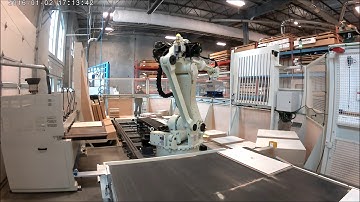 Robot Panel CNC Nest Machine Unload   Sort   Dowel   Load Carts