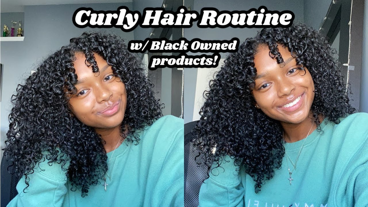 Curly Hair Routine using only BLACK OWNED Products! YouTube