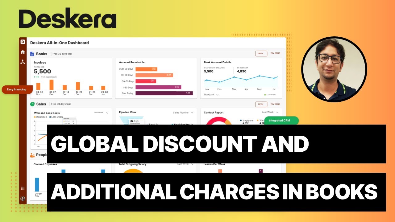 Global Discount & Additional Charges in Transactions
