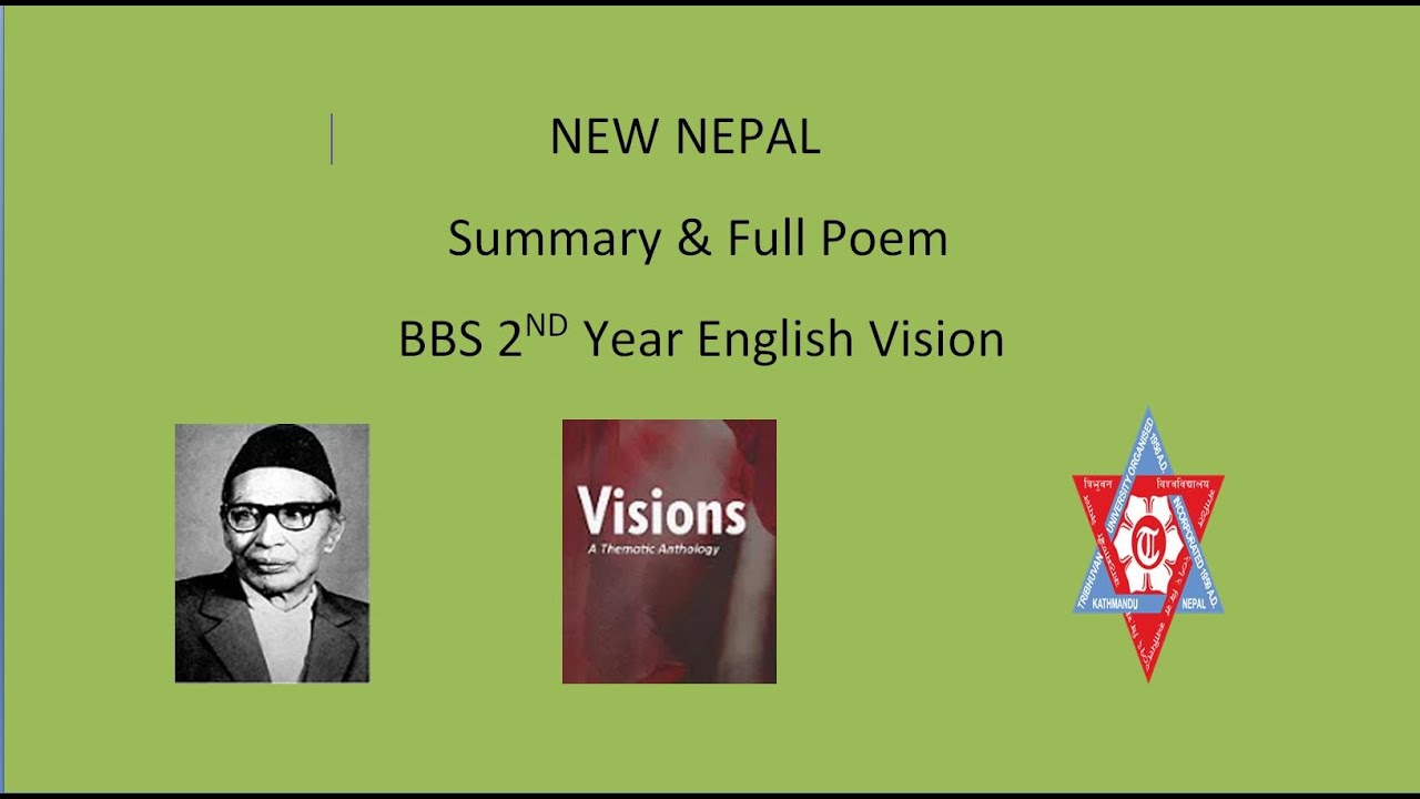 New Nepal poem BBS 2nd Year English Vision Full poem Summary