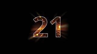 Thirty seconds to zero (30-0) futuristic digital countdown timer from 30 to 0 seconds.