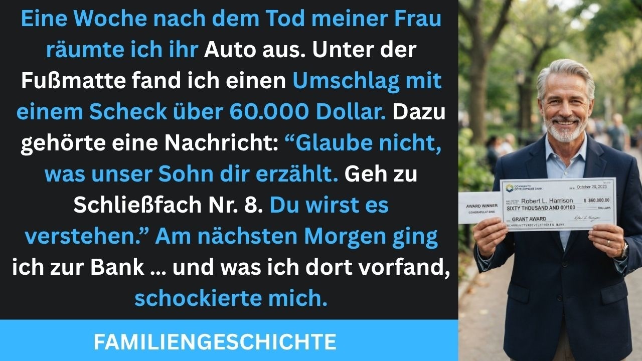 Eine Woche nach dem Tod meiner Frau fand ich etwas in ihrem Auto – dann schockierte mich der Inhalt…