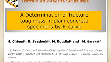 A Determination of fracture toughness in plain concrete specimens by R curve