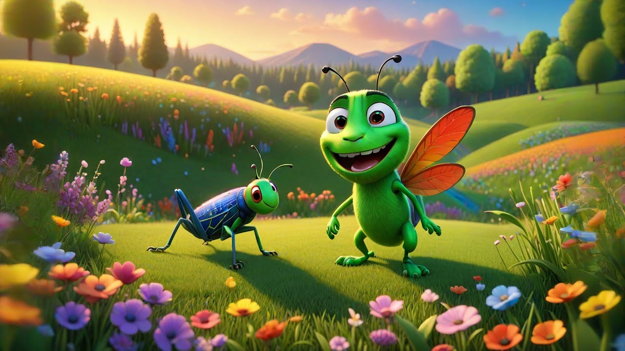 Eight Baby Crickets Chirp in the Rain | Fun Kids Song | Nursery Rhymes and Educational Videos