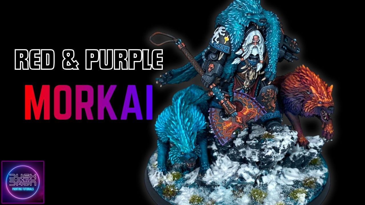 Как покрасить топор Логана Гримнара Моркай в красный и фиолетовый цвета (урок по Warhammer 40k)