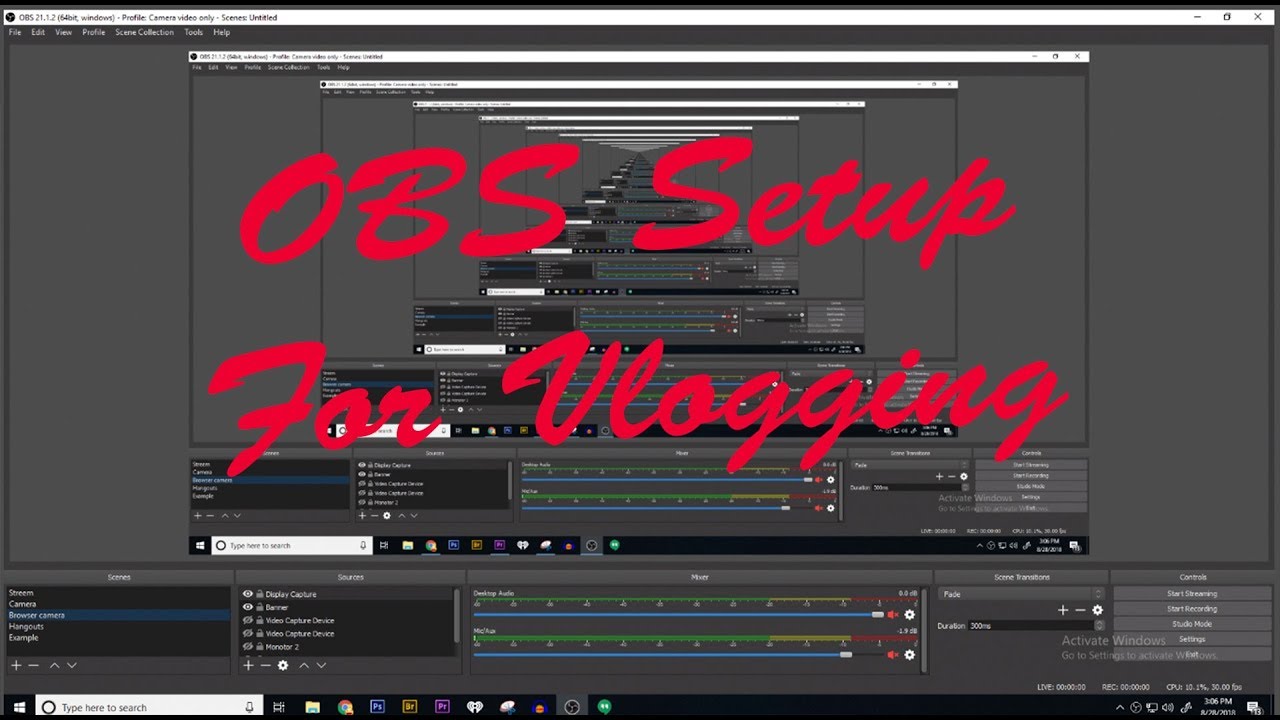 set up obs for recording set up obs for recording