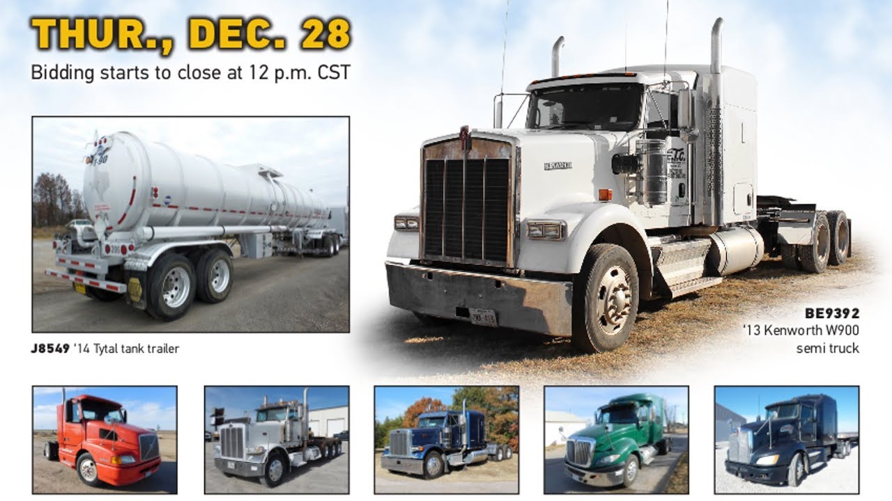 Truck and trailer auction | December 28, 2017 | Purple Wave
