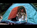 Survival Camping Alone in the Forest | Bushcraft, Cooking &amp; Nature Sounds