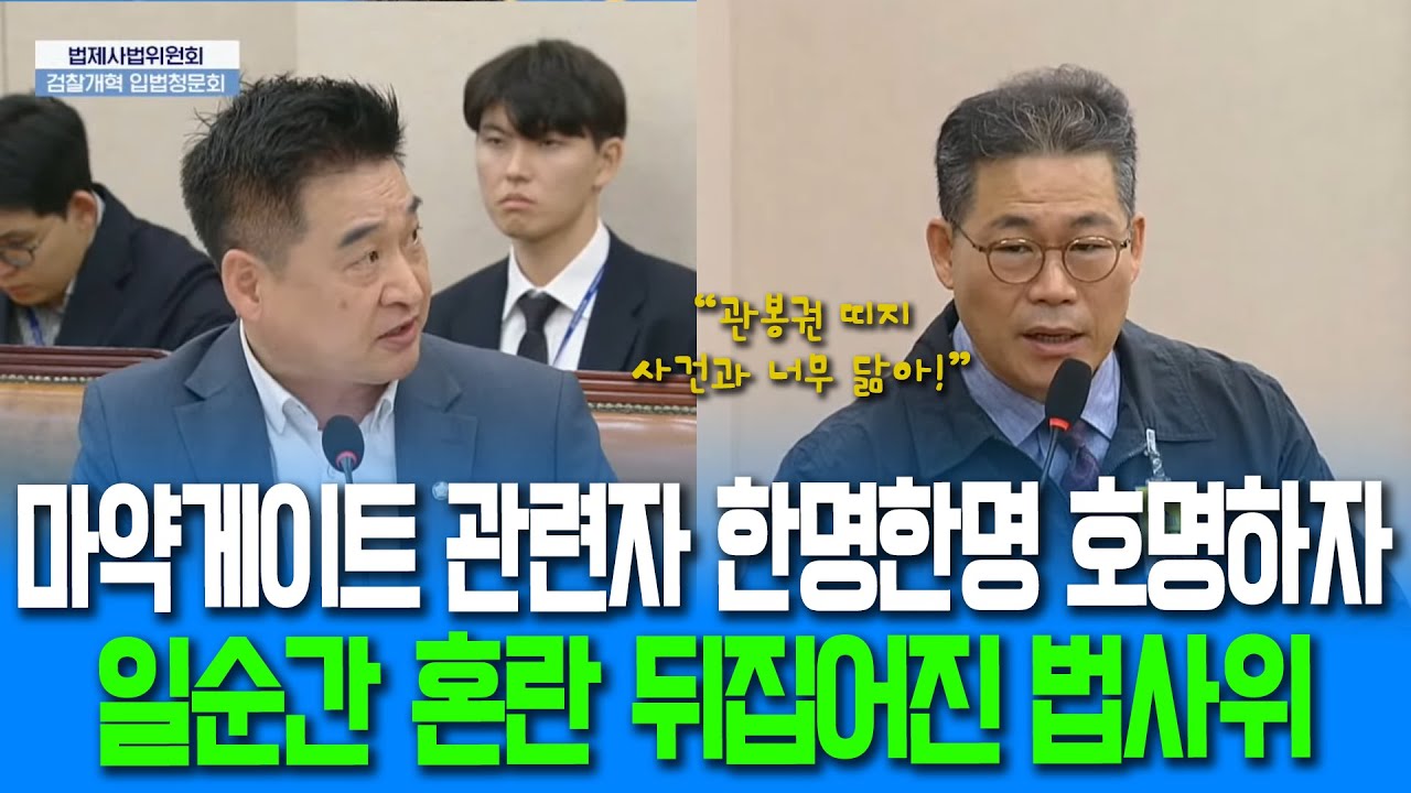 백해룡 경정 마약게이트 관련자 한명한명 호명하자 일순간 혼란 뒤집어진 법사위