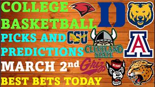 College Basketball Picks And Predictions March 2Nd Best Bets Today
