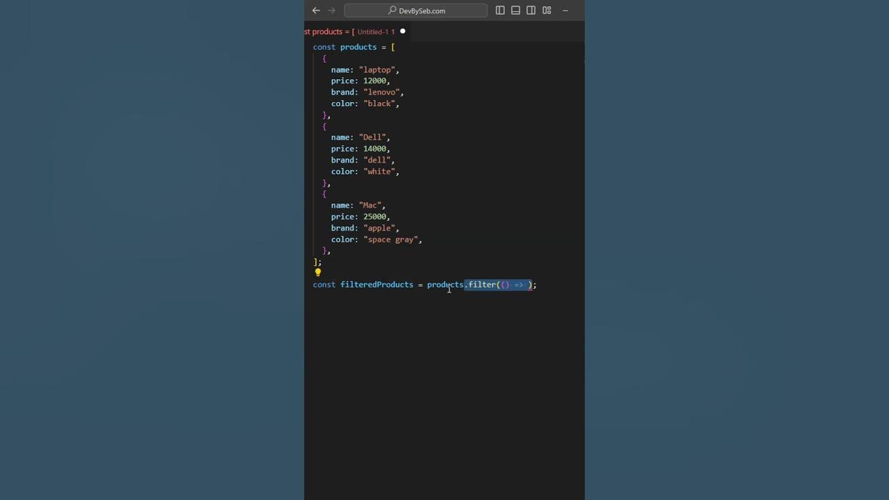 How to use the Array filter function in Javascript - YouTube
