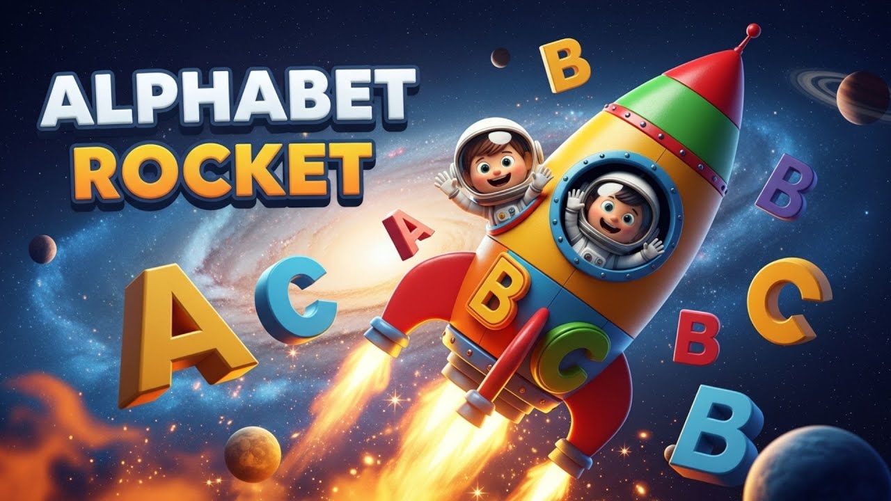 Alphabet Rocket to Space 🚀 | ABC Space Song for Kids | Learn Letters & Fun | Giggle Box Rhymes