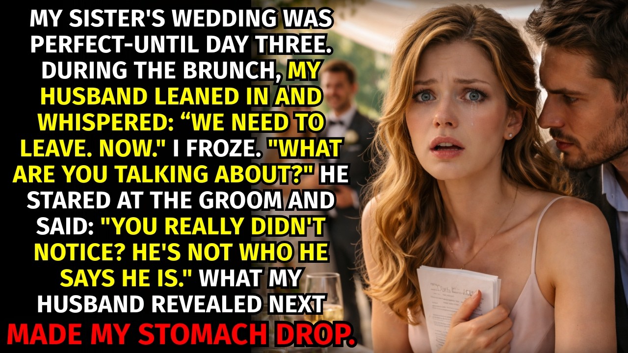 На свадьбе моей сестры мой муж прошептал: «Нам нужно уйти» — секрет жениха был шокирующим.